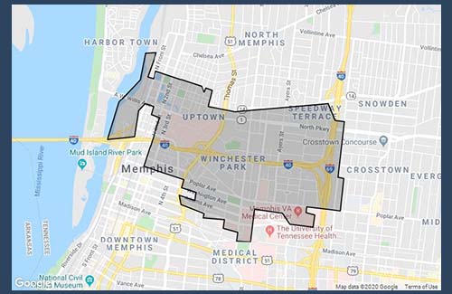 38105 Downtown Memphis Tn map market reports